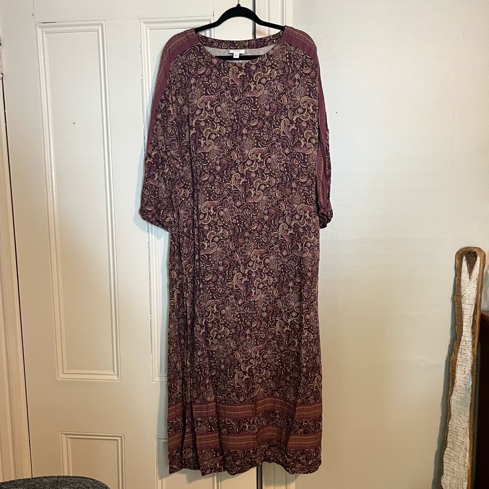 J Jill 3/4 Sleeve Swing Dress